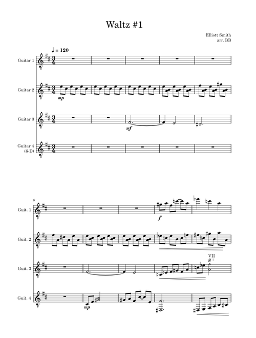 Waltz #1- Elliott Smith (arr. Ben Brantley)