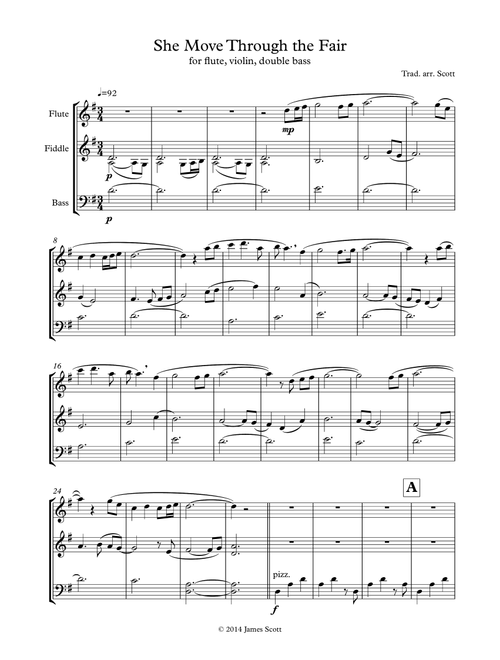 She Moved Through The Fair (Arr. James Scott) - Traditional (Small Ensemble)