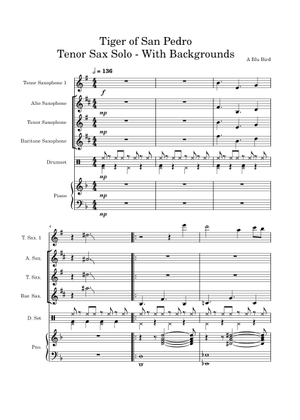 Tiger of San Pedro Big Band Arrangement Sheet Music with Chords