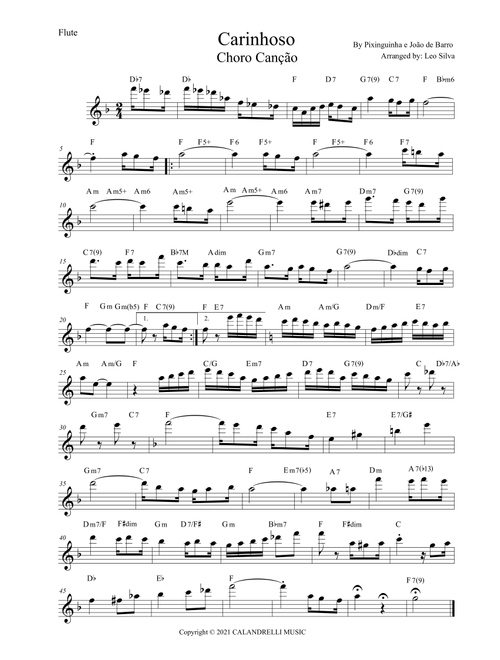 Carinhoso (Arr. Leo Silva) - Jorge Calandrelli, Benedicto Lacerda (Flute Solo)