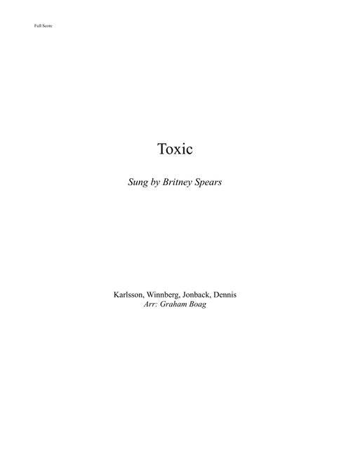 Toxic (Arr. Graham Boag) - Britney Spears (Brass Band)
