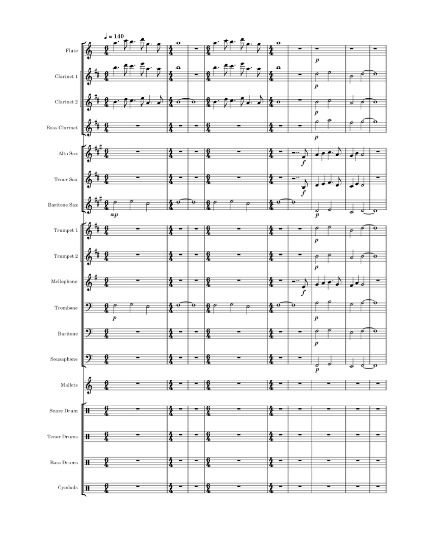Arcade Duncan Laurence Marching Band Sheet music for Trombone