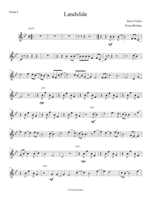 Landslide (Arr. Fiona Brickey) - Fleetwood Mac (String Quartet)