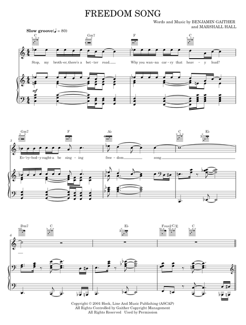 Freedom Song - David Phelps (Piano-Vocal-Guitar)
