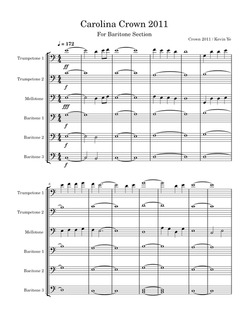 Crown 2011 Opener for Baritone