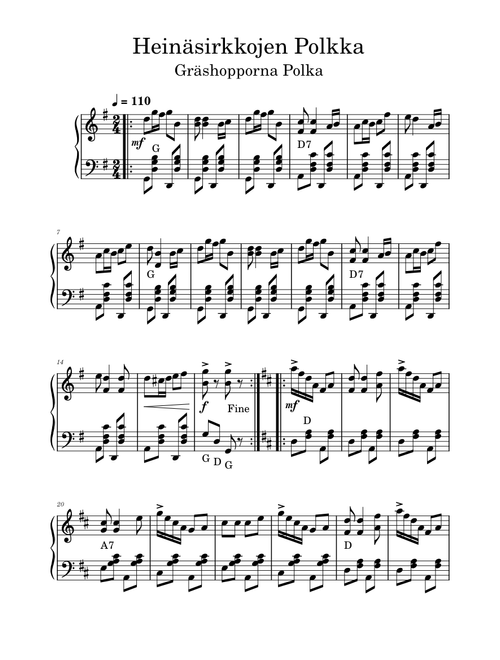 Heinäsirkkojen Polkka – Trad.