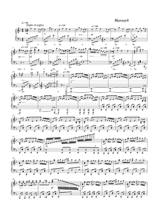 NiGHTS ナイツ セガサターン 楽譜 スコア Score 楽しいバイエル併用 Night of Nights Sheet Music for Piano (Solo) | MuseScore.com