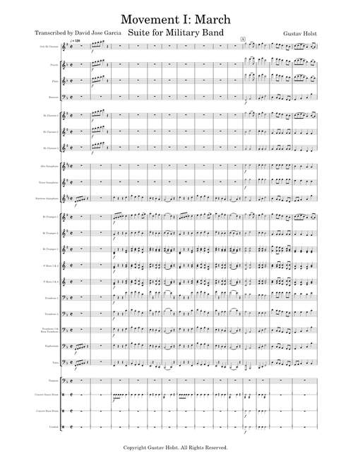 Second Suite for Military Band, Op.28 No.2 – Gustav Holst
