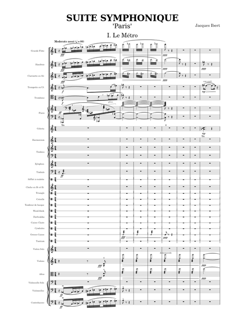 Suite Symphonique, ‘Paris' – J. Ibert