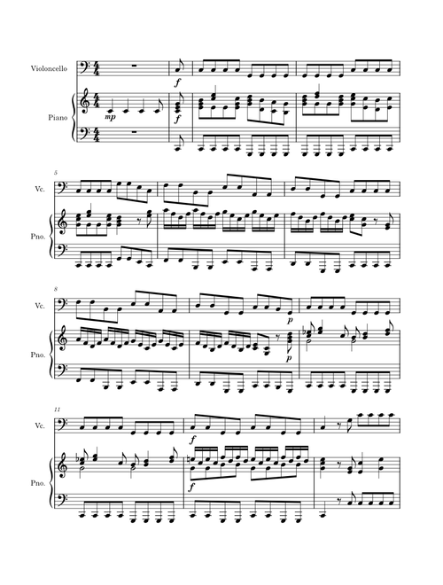 Cello Concerto in C Major RV 399 (Piano Accompianment)