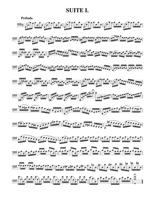 J.S. Bach - Suite no. 1 for Cello Solo, BWV 1007
