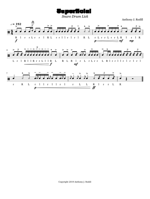 Superficial (Snare Drum Lick)