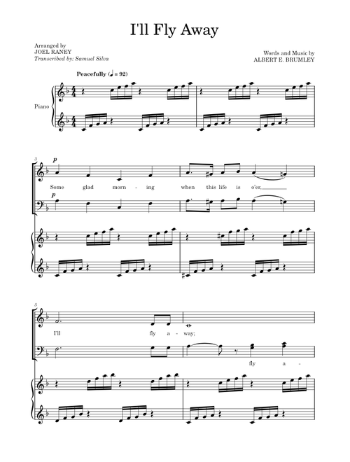I'll Fly Away – Arr. Joel Raney