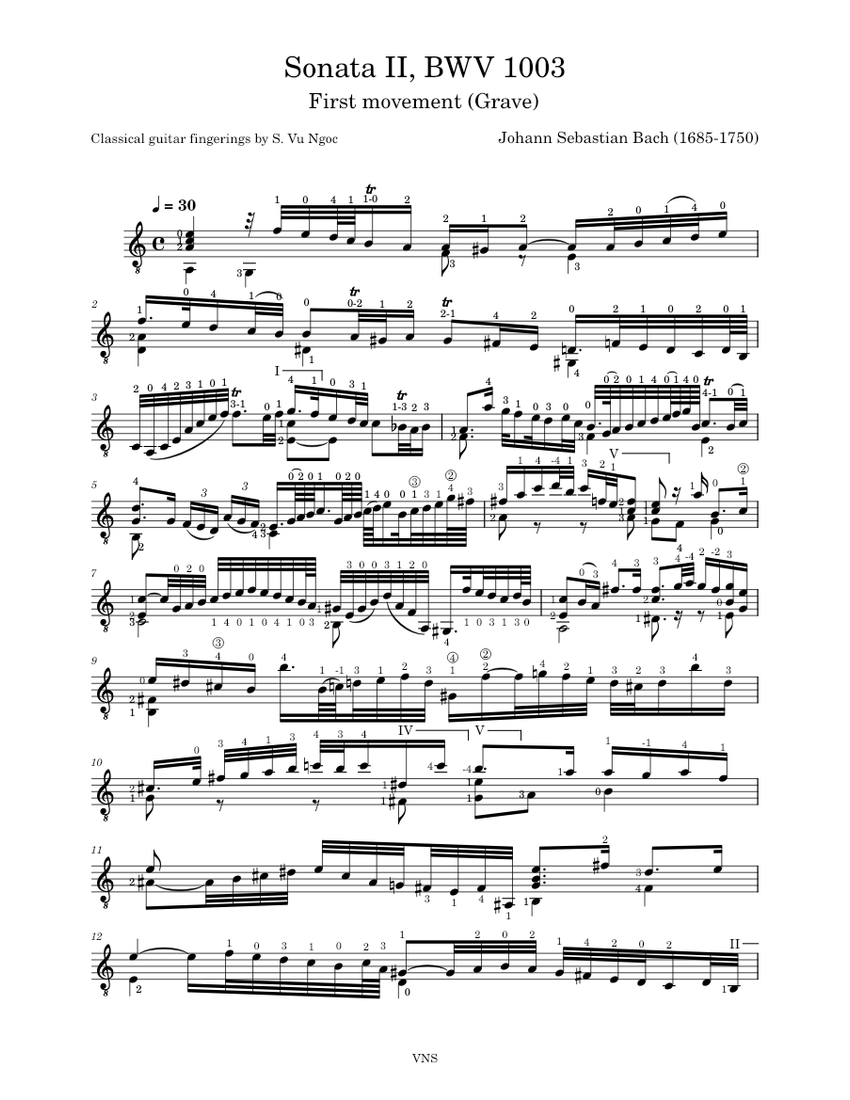 Violin Sonata No.2 in A minor, BWV 1003 – Johann Sebastian