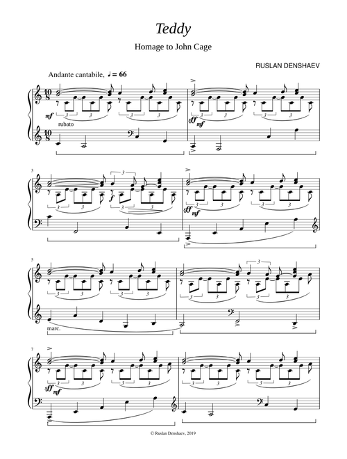 (Live version) Teddy – Homage to John Cage