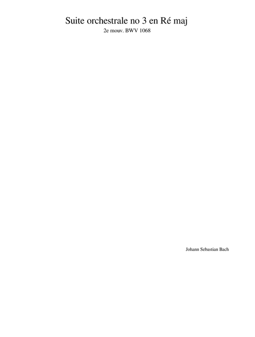 BWV 1068 (Air on a G string)