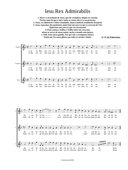 Jesu Rex Admirabilis §Coro SAT (Oficial)