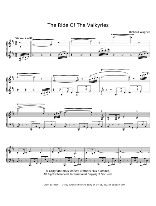 Ride of the Valkyries (Concert Version) - Richard Wagner