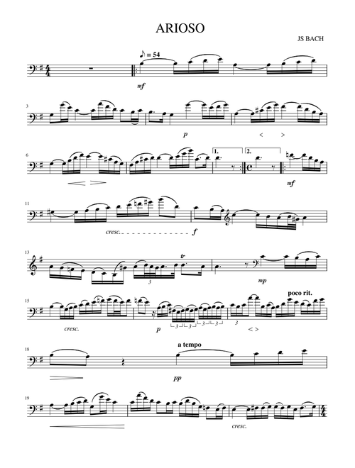 Arioso – JS Bach