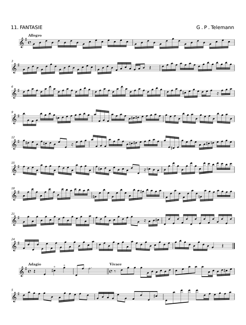 FANTASIE - G . P . Telemann