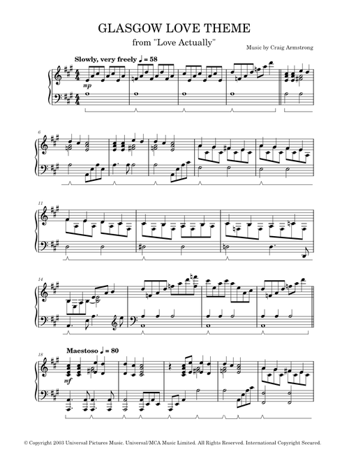 Glasgow Love Theme – Craig Armstrong Glasgow Love Theme (Theme From "Love Actually") – Craig Armstrong