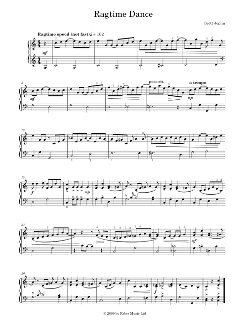 The Ragtime Dance - Scott Joplin (Solo)