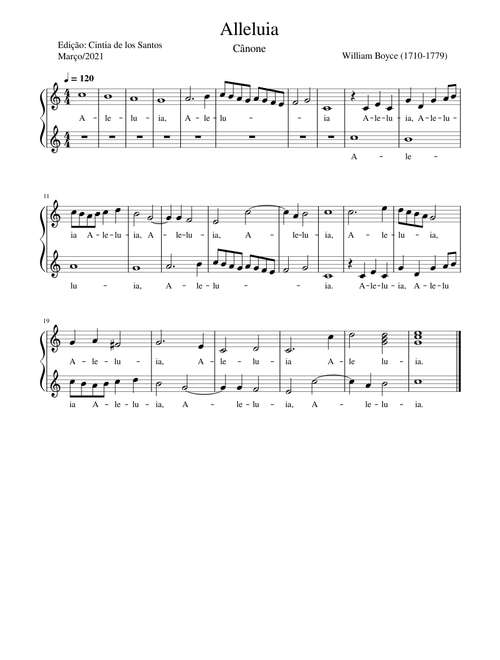Alleluia William Boyce