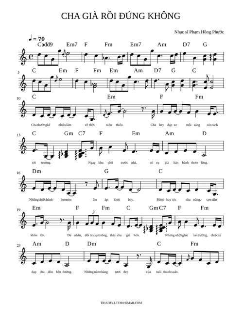CHA GIÀ RỒI ĐÚNG KHÔNG