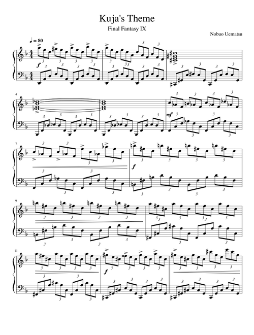 Final Fantasy IX - Transcriptions sheet music by ndomx | Play