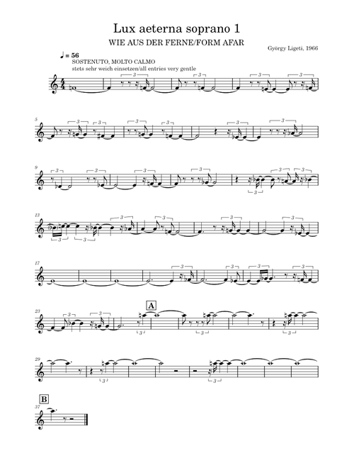 Lux aeterna soprano 1