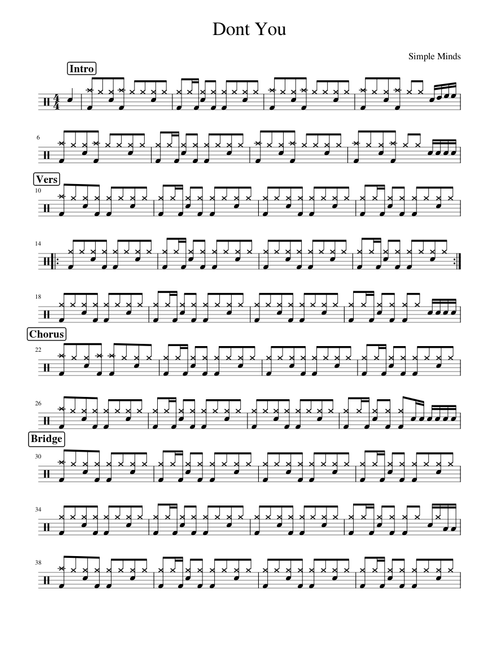 Dont you forget about me – Simple Minds Drums