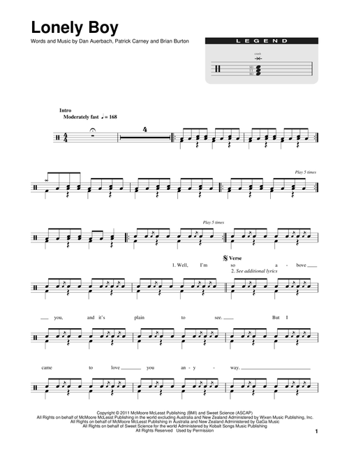 Lonely Boy - The Black Keys (Drum Transcription)