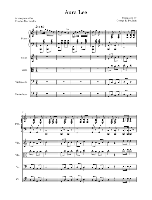 Aura Lee – George R. Poulton, W.W. Fosdick Aura Lee