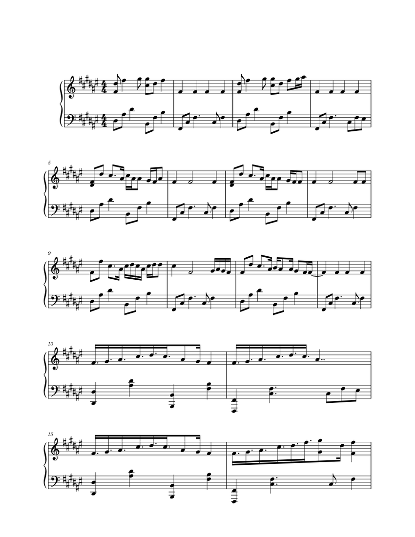 Tie Me down Sheet music for Piano (Piano Duo)
