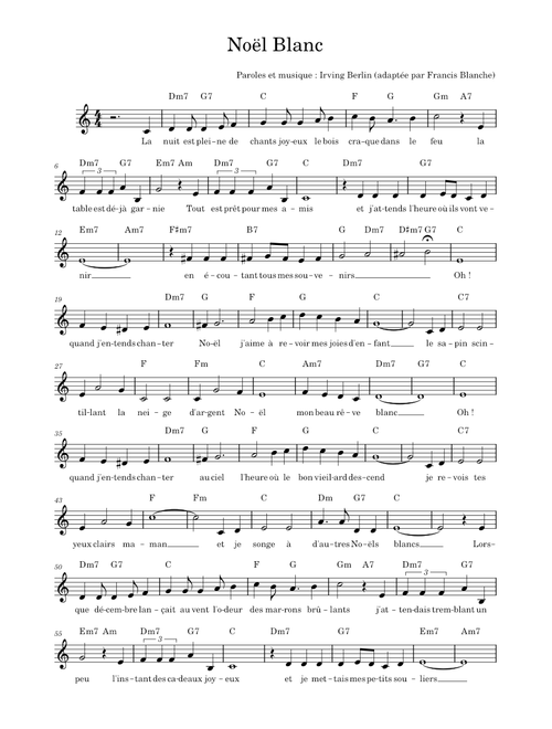 Noël Blanc – Irving Berlin Noël Blanc