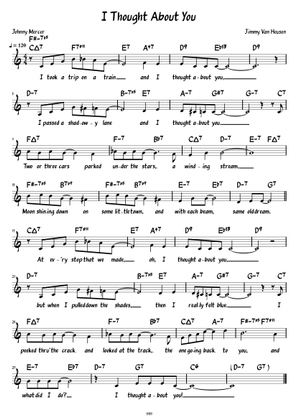 Play Official version of I Thought about You Sheet Music by Jimmy