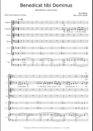 Benedizione a Frate Leone - Benedicat tibi Dominus Sheet Music for ...