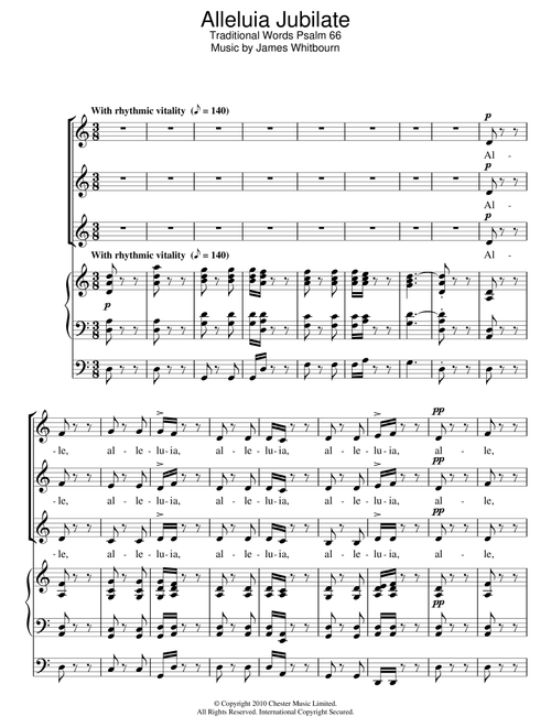 Alleluia Jubilate - James Whitbourn (Choral, SSA)