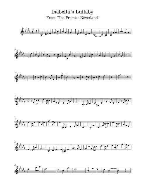 Isabella´s Lullaby