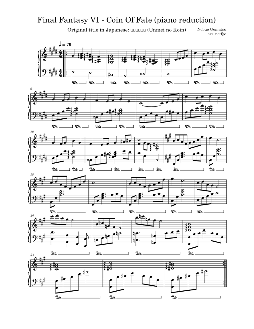 FINAL FANTASY VI ピアノ楽譜集 即決 ピアノ楽譜 ファイナル