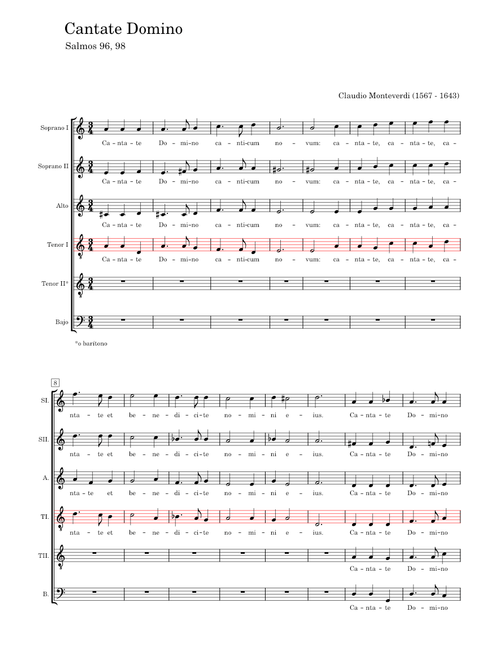 CANTATE DOMINO TENOR I – Claudio Monteverdi