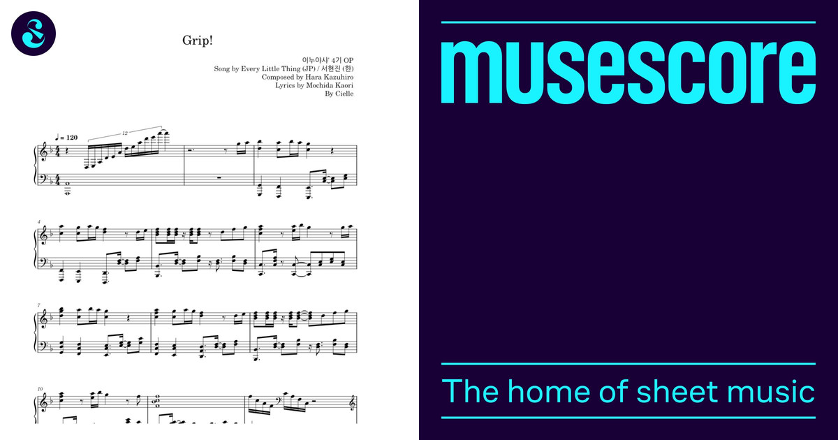 Grip - Every Little Thing Sheet Music for Piano (Solo) | MuseScore.com