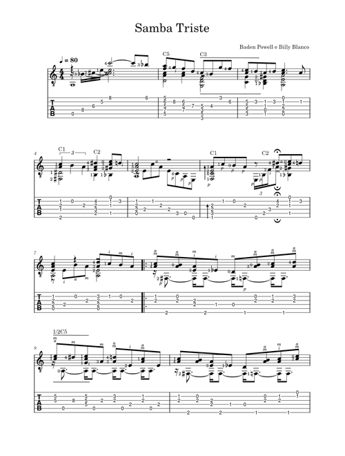 Samba triste – Baden Powell e Billy Blanco ( 1959 )