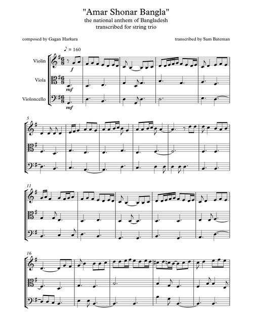 Amar Shonar Bangla (Arr. Sam Bateman) - Gagan Harkara (String Ensemble)