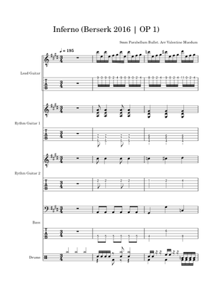 Inferno - 9mm Parabellum Bullet Sheet Music for Trumpet other