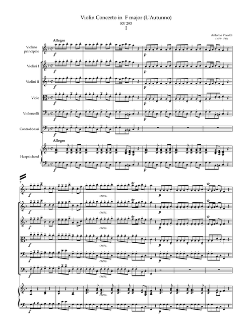 Violin Concerto in F major (L'Autunno) RV 293 - Antonio Vivaldi (Orchestra)