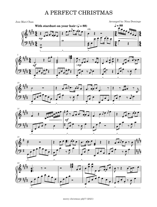 A perfect christmas – Jose Mari Chan (Piano Solo)
