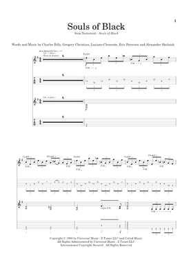 Free Souls Of Black by Testament sheet music | Download PDF or