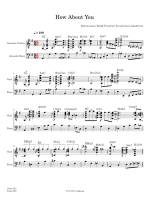 How About You (guitar chord melody) Sheet Music and Tab for Guitar