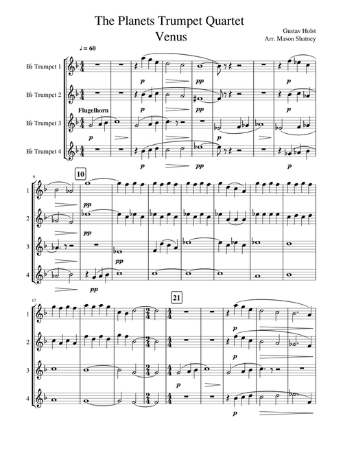 The Planets Trumpet Quartet Venus